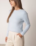 j&x Pulover clasic cu decolteu rotund cu lână și finisaj pufos Velante Albastru