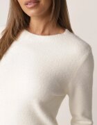 j&x Pulover clasic cu decolteu rotund cu lână și finisaj pufos Velante Bej deschis
