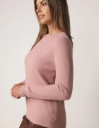 j&x Pulover clasic cu decolteu rotund cu lână și finisaj pufos Velante Roz