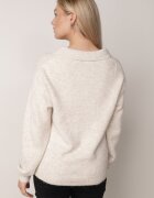 j&x Pulover clasic cu guler polo din tricot moale cu lână Montis Bej deschis