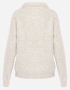 j&x Pulover clasic cu guler polo din tricot moale cu lână Montis Bej deschis