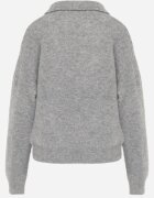 j&x Pulover clasic cu guler polo din tricot moale cu lână Montis Gri