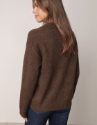 j&x Pulover clasic cu guler polo din tricot moale cu lână Montis Maro