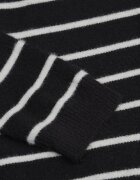 j&x Pulover clasic cu lână în dungi orizontale Saminoge Negru
