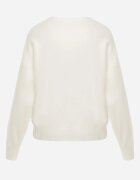 j&x Pulover Clasic cu Lână și Bumbac Decorat cu Broderie în Formă de Inimioare Agastina Bej deschis