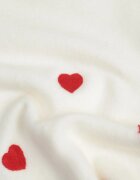 j&x Pulover Clasic cu Lână și Bumbac Decorat cu Broderie în Formă de Inimioare Agastina Bej deschis
