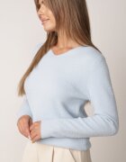 j&x Pulover clasic cu lână și decolteu triunghiular Jiliava Albastru
