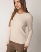 j&x Pulover clasic cu lână și decolteu triunghiular Jiliava Bej