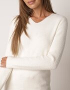 j&x Pulover clasic cu lână și decolteu triunghiular Jiliava Bej deschis