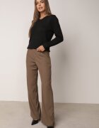 j&x Pulover clasic cu lână și decolteu triunghiular Jiliava Negru