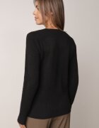 j&x Pulover clasic cu lână și decolteu triunghiular Jiliava Negru
