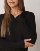j&x Pulover clasic cu lână și decolteu triunghiular Jiliava Negru