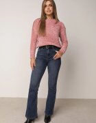 j&x Pulover clasic din șenil pentru iarnă cu lână Navielle Roz închis