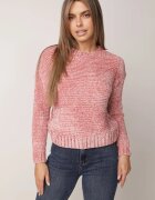 j&x Pulover clasic din șenil pentru iarnă cu lână Navielle Roz închis