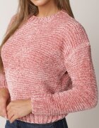 j&x Pulover clasic din șenil pentru iarnă cu lână Navielle Roz închis