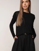 j&x Pulover cu croială clasică Elegis Negru