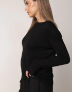 j&x Pulover cu croială clasică Elegis Negru