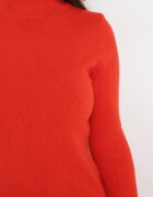 j&x Pulover cu guler înalt Portocaliu din Tricot Moale Agotona