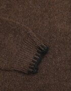 j&x Pulover cu lână bumbac și cusături decorative Mapeia Maro