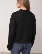 j&x Pulover cu lână bumbac și împletituri Cenalia Negru