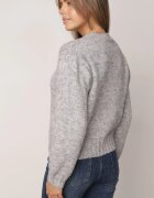 j&x Pulover cu lână cu decolteu în V și manșete rib Gleora Gri deschis