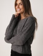 j&x Pulover cu lână cu decolteu în V și manșete rib Gleora Gri închis