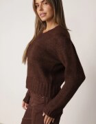 j&x Pulover cu lână cu decolteu în V și manșete rib Gleora Maro