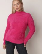 j&x Pulover cu lână cu guler înalt Seollio Fucsia