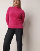 j&x Pulover cu lână cu guler înalt Seollio Fucsia