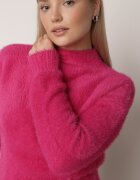 j&x Pulover cu lână cu guler înalt Seollio Fucsia