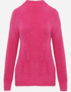 j&x Pulover cu lână cu guler înalt Seollio Fucsia