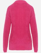 j&x Pulover cu lână cu guler înalt Seollio Fucsia