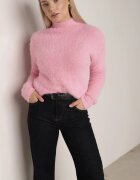 j&x Pulover cu lână cu guler înalt Seollio Roz