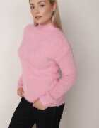j&x Pulover cu lână cu guler înalt Seollio Roz