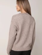 j&x Pulover cu lână de iarnă cu broderii cu model floral Kismetti Bej închis