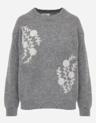 j&x Pulover cu lână de iarnă cu broderii cu model floral Kismetti Gri