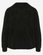j&x Pulover cu lână de iarnă cu broderii cu model floral Kismetti Negru