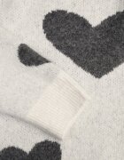 j&x Pulover de iarnă cu adaos de lână cu inimi decorative Brilma Bej deschis