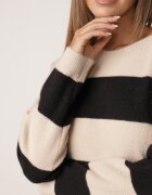 j&x Pulover de iarnă cu adaos de lână în dungi Tiborlena Bej