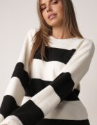 j&x Pulover de iarnă cu adaos de lână în dungi Tiborlena Bej deschis