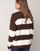 j&x Pulover de iarnă cu adaos de lână în dungi Tiborlena Maro