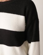 j&x Pulover de iarnă cu adaos de lână în dungi Tiborlena Negru