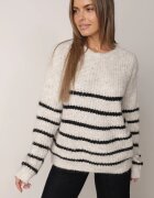 j&x Pulover de iarnă cu dungi croială lejeră cu lână Oradna Bej