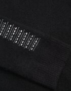 j&x Pulover de iarnă din lână decorat cu aplicație cu zirconii Grista Negru