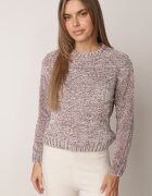 j&x Pulover din bumbac cu manșetă largă Assella Gri închis