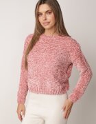 j&x Pulover din bumbac cu manșetă largă Assella Roz