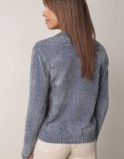 j&x Pulover din bumbac decorat cu motiv de inimi Lovric Albastru