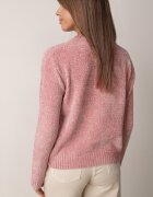 j&x Pulover din bumbac decorat cu motiv de inimi Lovric Roz
