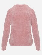 j&x Pulover din bumbac decorat cu motiv de inimi Lovric Roz