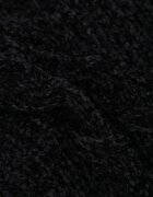 j&x Pulover din bumbac pentru iarnă cu împletituri decorative Earte Negru